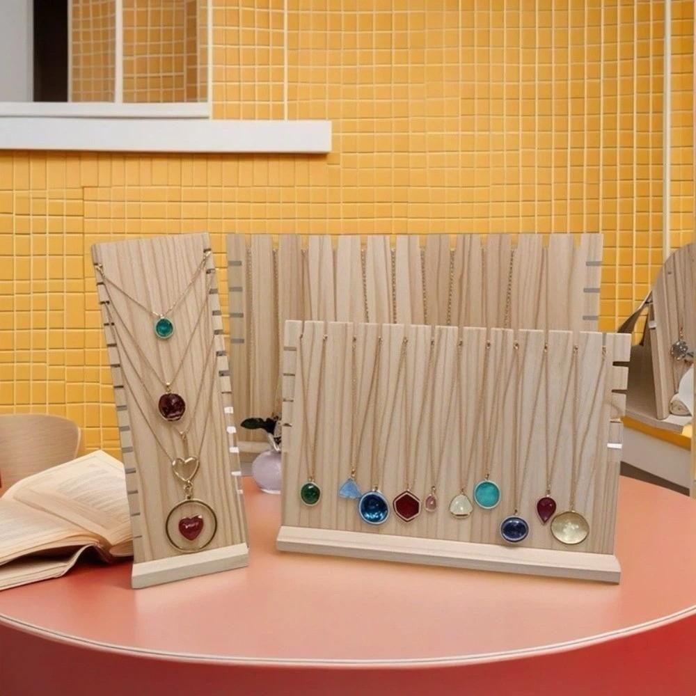 Holz Holz Halskettenständer Lang Hand Armreif Schmuckhalter Dame