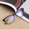 Eyewear Unisex Square Computer Eyeglasses Frames Flat Mirror Reading Glasses with Blue Film