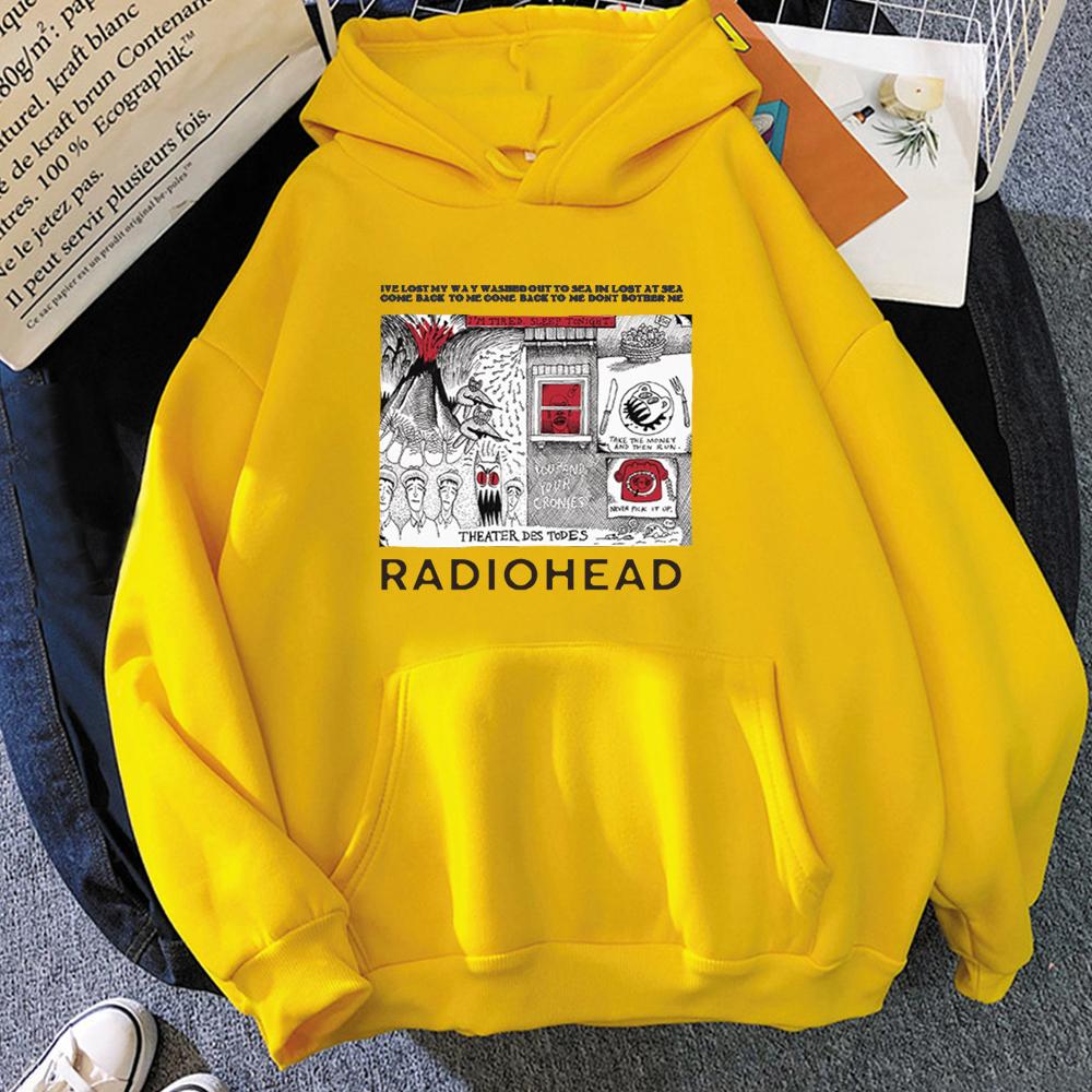 Radiohead Hoodie Mens Classic Long Sleeve Sweatshirts Graphic Tops Printed Clothes Fashion Unisex Sweatshirt