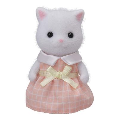 Sylvanian Families Doll Cat Girl ST Mark Ages 3 and Toy Sylvanian Epoch [Persian (White)] Ni-105 Certified, Up, Dollhouse, Families,