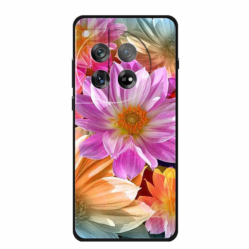 Marble Shell For OnePlus Ace 3 3 Pro Case Luxury Protector Soft Silicone Phone Cover for OnePlus 12R 12 R Colourful Black Fundas