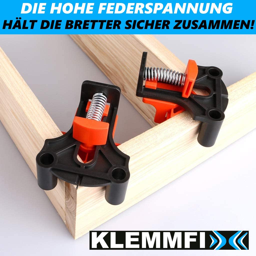KLEMMFIX Wooden Angle Clamps Corner Clamps Angle Clamps Angle Connector [Set of 4]