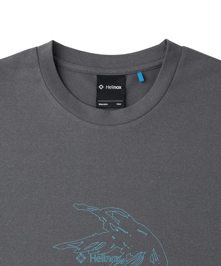 Hellinogseuweeo Hummingbird Graphic T-Shirt_Dark Gray