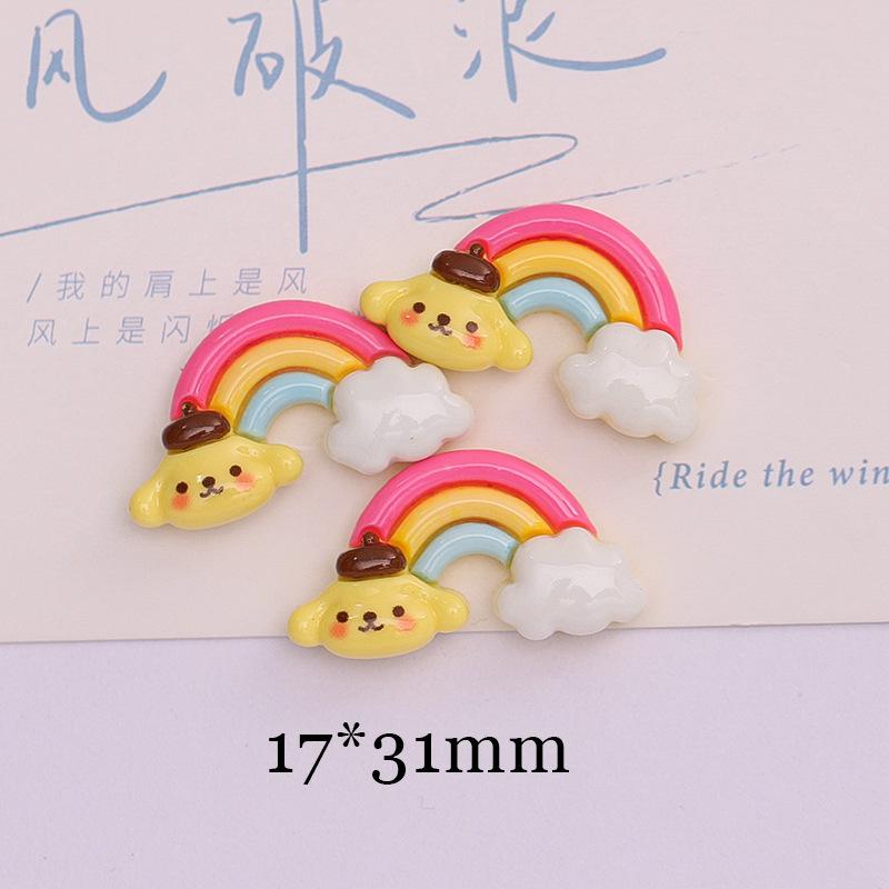 

10 Pcs Latest Small Kawaii Animation Animal Rainbow Kitten Series Resin Scrapbook Diy Jewelry Kids Gift Hairpin Accessories A5