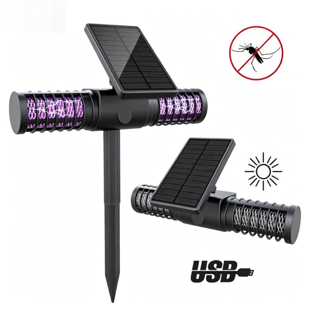 Waterproof Solar UV Mosquito Killer Stake Light, Outdoor Lawn Atmosphere Floor Lamp, Mosquito Repellent Decor Lighting for Garden Courtyard Pathway