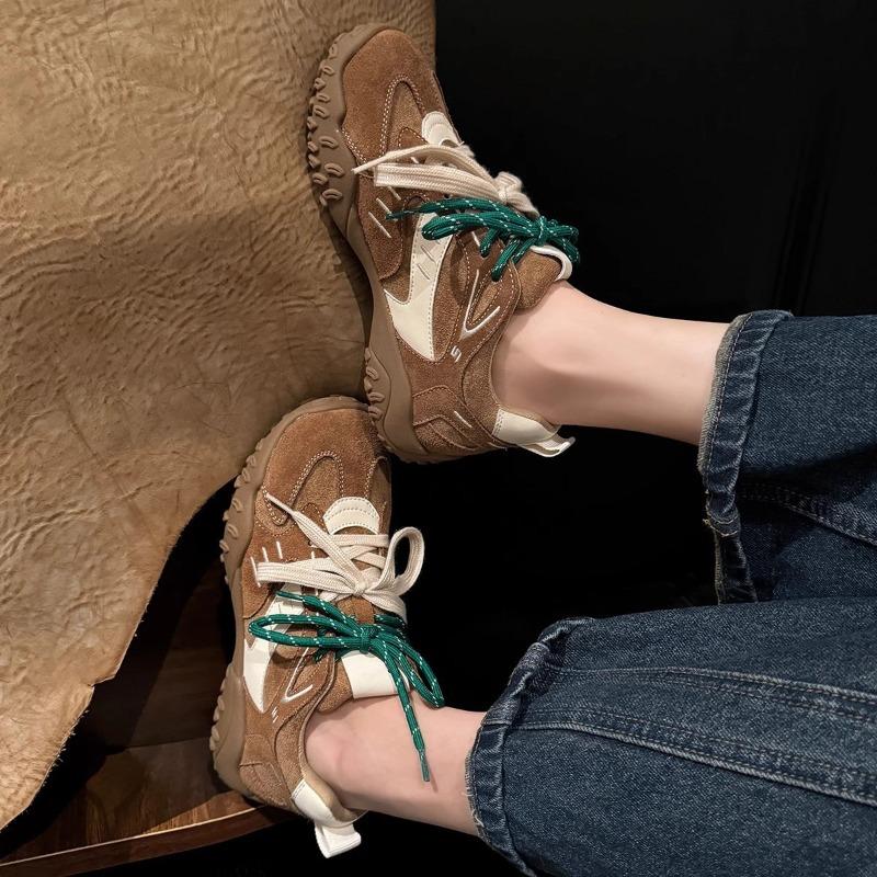 Uncle Wen sports shoes women's versatile platform casual ballet sports casual shoes inner height increase women