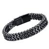 Herrenarmband 21cm Schwarz Mode Punk Stil Herren Magnetverschluss Legierungsarmband Dekoration