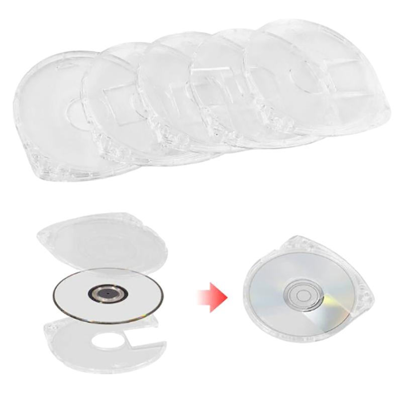 5 Stück Transparente Ersatz-Speicherhülle für Spiele-Discs, Hülle für optische Disc-Hülle für PSP1000/2000/3000