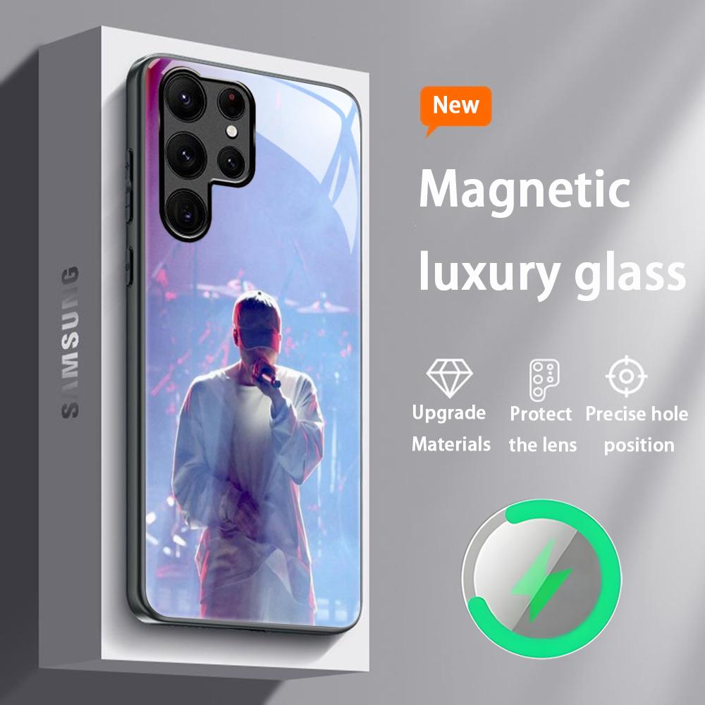 Star N-F Rapper Popular Phone Case For Samsung S25 S24 S23 S22 S21 S20 Plus Ultra Note20 Glass Magnetic Case