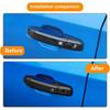 4x Carbon Door Handle Guards Trim Cover Kit For Chevy Silverado 19+ Colorado 23+