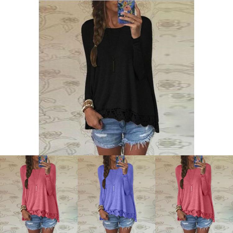 Timeless Elegance Femme Blouse Manches Longues With Lace Detailing In Comfortable Cotton