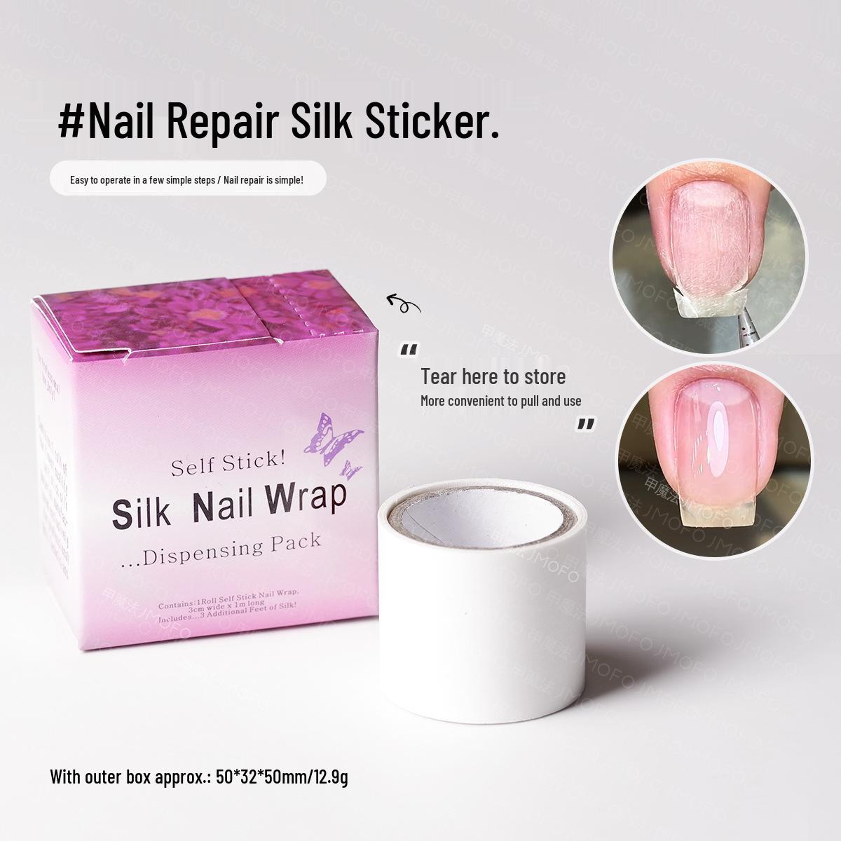 Шелковая лента для ремонта ногтей - 1 м Защитная заплатка от повреждений