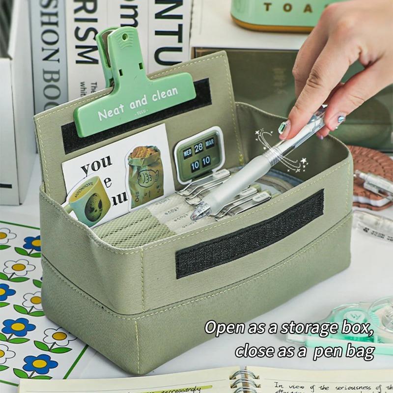 INS Style Puppy Printed Pencil Bag Large Capacity High-value Creative Square Pencil Bag School Student Storage Supplies