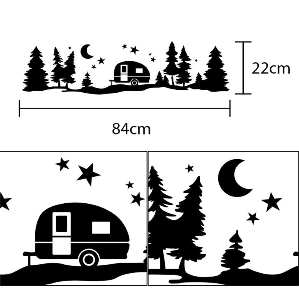 Christmas Theme Reflective Car Sticker Personalized DIY Decal RV SUV Side Decoration Unique Moon Star Pattern Exterior Styling