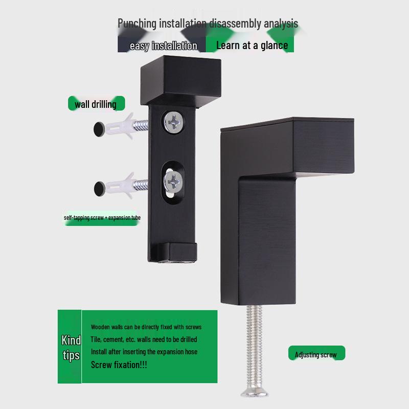 Adjustable Zinc Alloy Glass and Wood Shelf Clamp Bracket