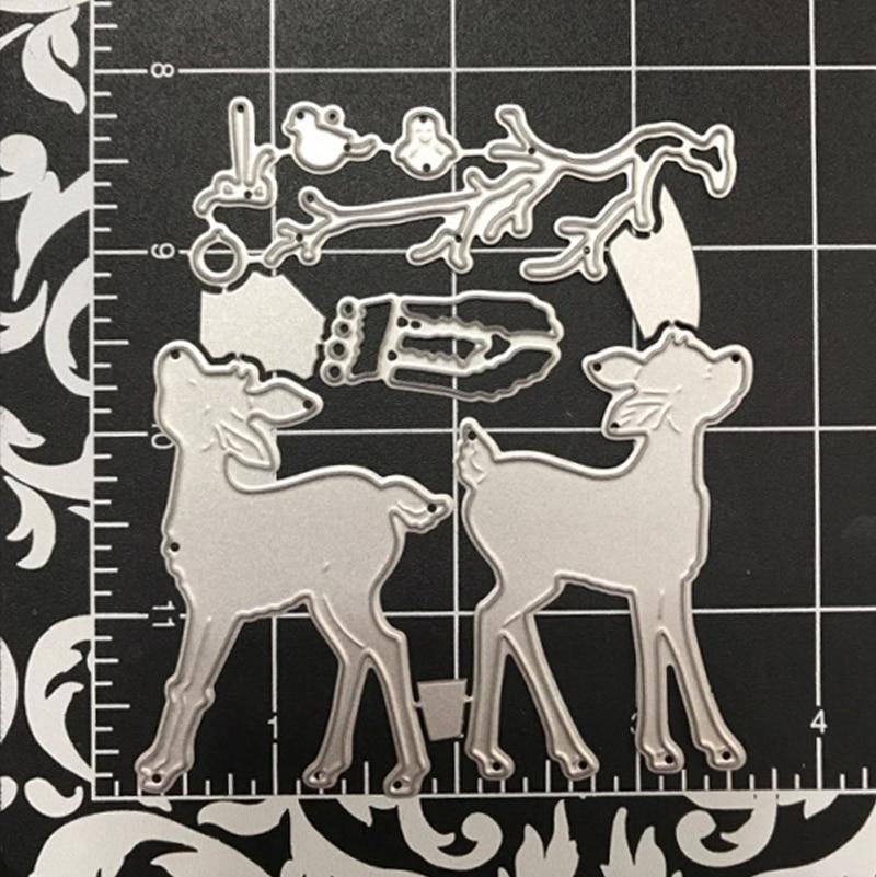 

Рождественские олени, металлические штампы, трафареты для птиц, сделай сам, штампы для скрапбукинга, вырезанные металлические штампы для высечки