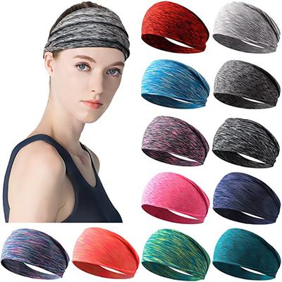 Fashion Sports Headband Yoga Moisture Absorption Quick Dry Sweat Absorption Band for Men and Women Running Fitness Color High Elastic Headband