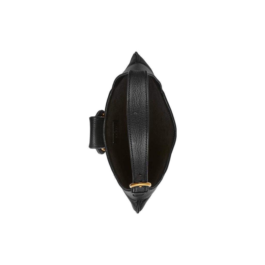 Gucci GG Marmont Black Leather Hobo Shoulder Bag For Women Daily Use