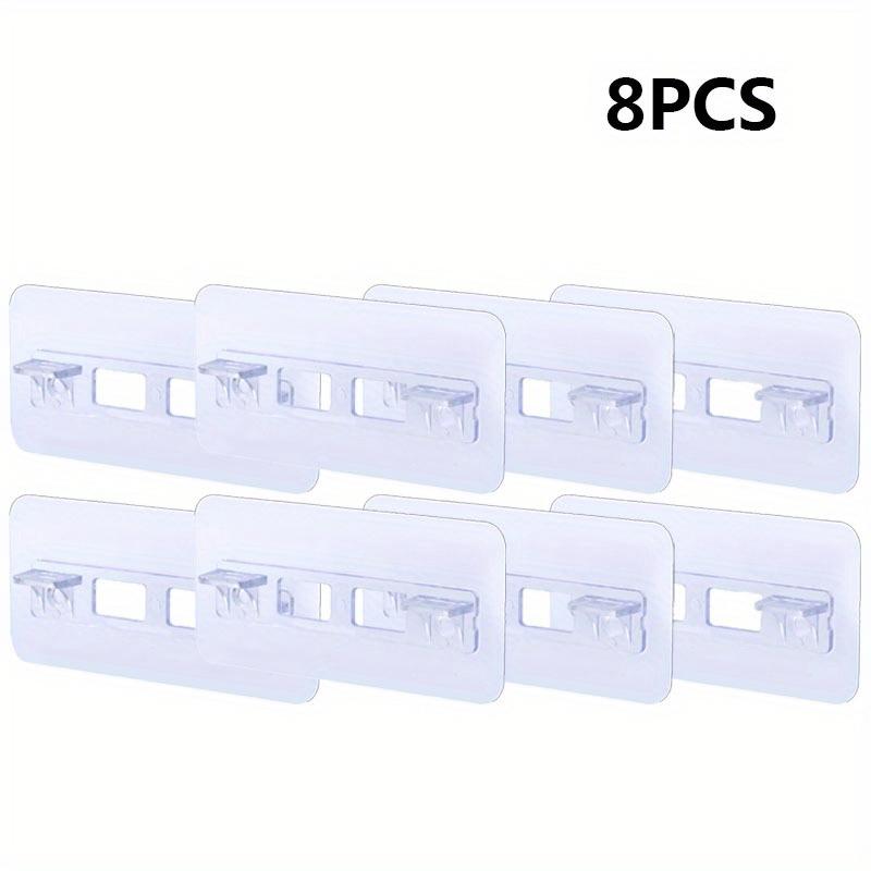 

8 шт. Полкодержатели без сверления для гостиницы: Идеально подходит для кухонных шкафов, книжных полок и многого другого прозрачный