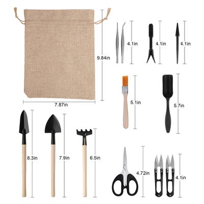 13-teiliges Mini-Gartenpflanzwerkzeug-Set für Sukkulenten, Unkrautjäten, Graben, Pflanzen, Umpflanzen, Miniatur-Feengarten, Kaktus