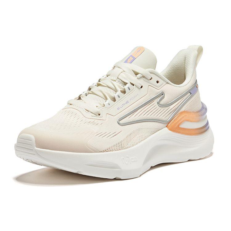Erke Tianma 2.0 Comfortable Breathable Versatile Shock Absorbing Durable Low Top Running Shoes Women sneaker White Orange 52124103125-007