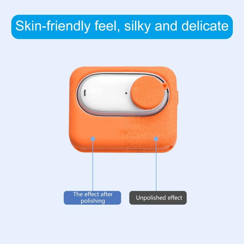 Silicone Cover For  360 GO3 Camera Case with Lens Protector Battery Compartment Protective Cover For Sports Camera