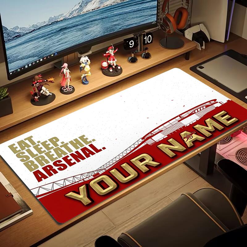 Tappetino per Mouse Personalizzato Arsenal ARSENAL Cuscino Grande per Tavolo da Gioco Antiscivolo per Laptop Tablet Mousepad Grande Tappetino XXL Mini PC Playmat Con Bordo Lock_XIA