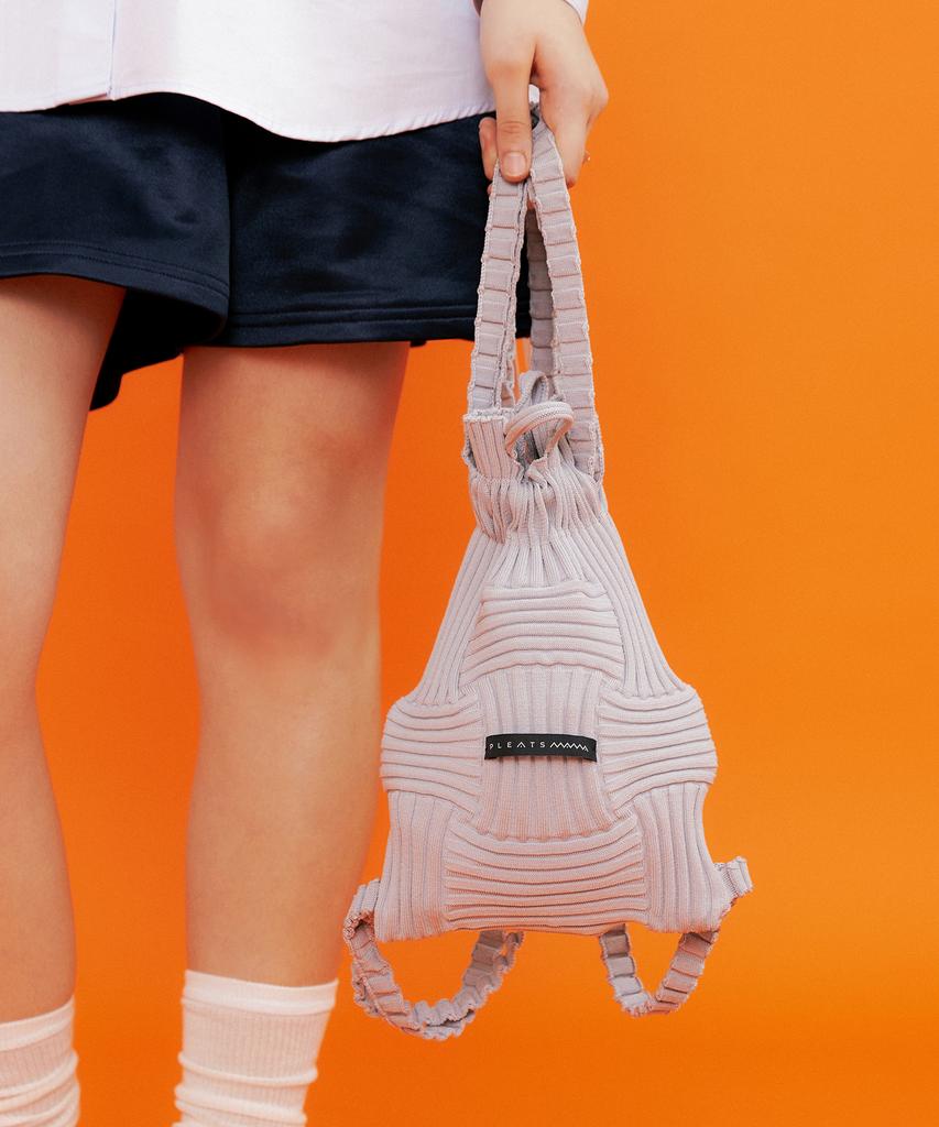 Pleatsmama Mini Bow Backpack Gray
