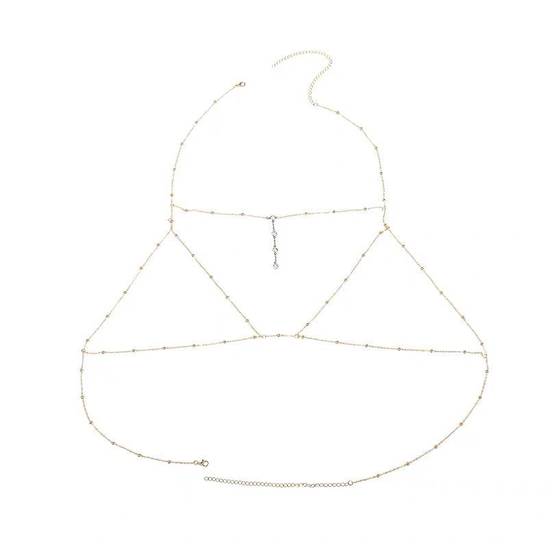 European & American Fashion Sparkling Diamond Bikini Body Chain - Sexy Jewelry for Women’s Beach Photos