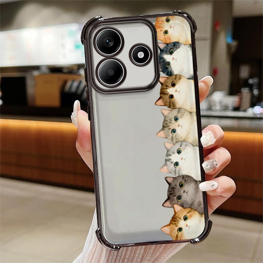 

Милый маленький котик Мягкий чехол для телефона для Xiaomi Redmi Note 9S 10 Lite 11s 11 12 13 10 Pro 10s 14 Pro Plus Redmi Note 10 Lite