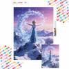 Diamond Painting Kit 5D Full Round Diamond DIY Crafts Home Decoration Creative Gift Elsa Snow Queen Scene 130 Chars