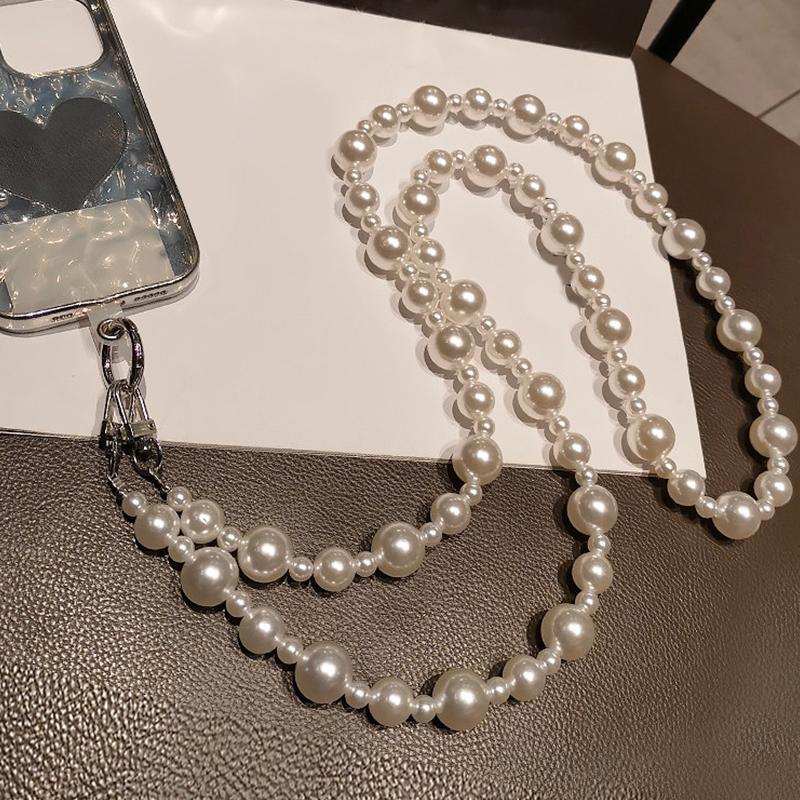Lanière Anti-Perte Universelle pour Téléphone Collier Porté en Bandoulière Chaîne de Téléphone Longues Bandoulières Perles Pour Iphone Xiaomi Samsung Huawei Pendentifs