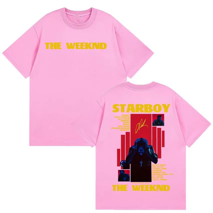 The Weeknd Starboy Graphic Cotton Tshirt Unisex Unisex Hip Hop Short Sleeve Unisex Casual Daily Vintage Streetwear Basic Tops