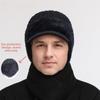 Comfortable Thick Warm Winter Thermal Hat Earflaps Windproof Knitted Cap Elasticity Elderly Beanie Dad Grandpa