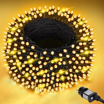 LED Fairy Lights Outdoor 20 M 200 LED Christmas Tree Fairy Lights 8 Modes LED String Lights for Christmas Party Wedding Garden Balcony Decoration