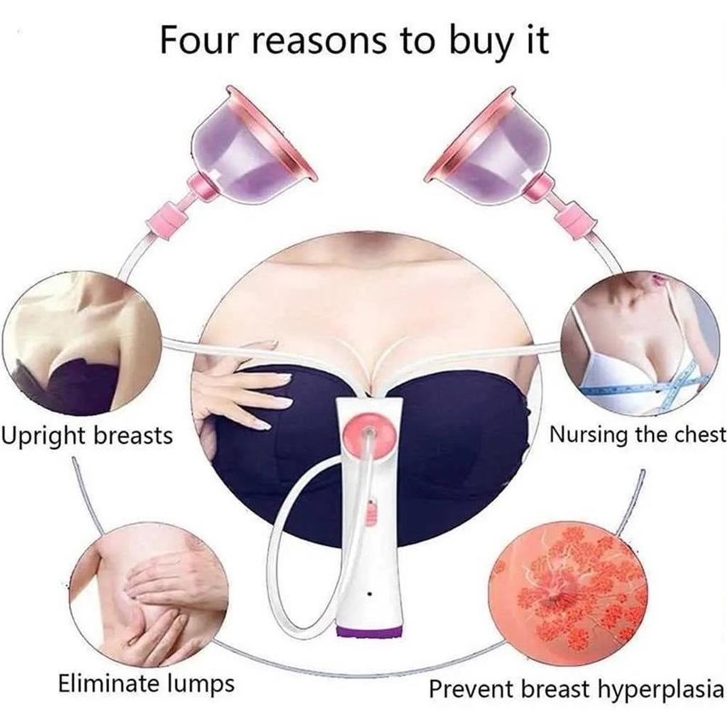 Mini Electric Breast Massage Device, Breast Cupping Machine, Electric Suction Cup Massage Device, Multi-function Beauty Instrument