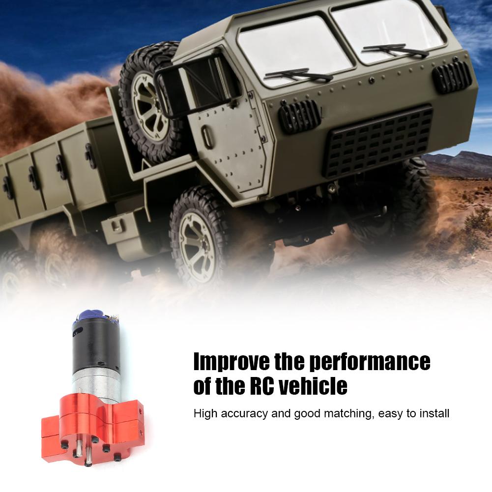 370 Motor Gearbox Transfer Case with Heat Sink RC Accessory Fit for WPL C14 C24 B14 B24 B16 B36Red