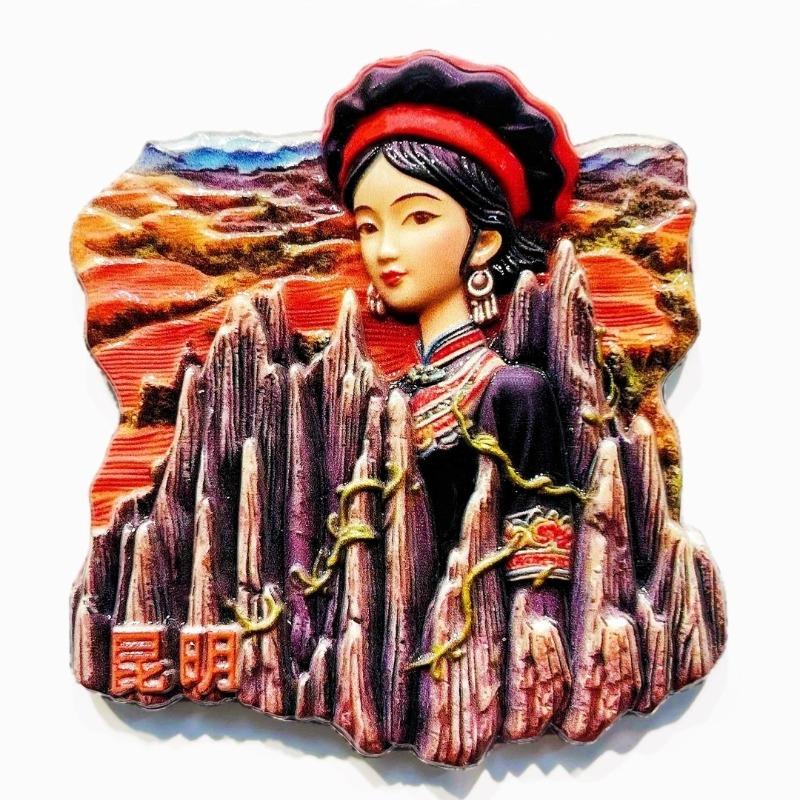 China Travel Souvenirs Suzhou Fridge Magnets Zhejiang Sanya Xinjiang Yunnan Nanjing Guizhou Gansu Fridge Stickers Birthday Gifts