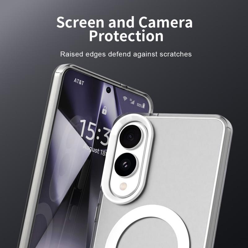 Für Samsung S25 Edge Hülle Abdeckung Samsung Galaxy S25 Edge Capas Transparent Magnetisch Matt Farbe Klar Fundas Samsung S25 Edge