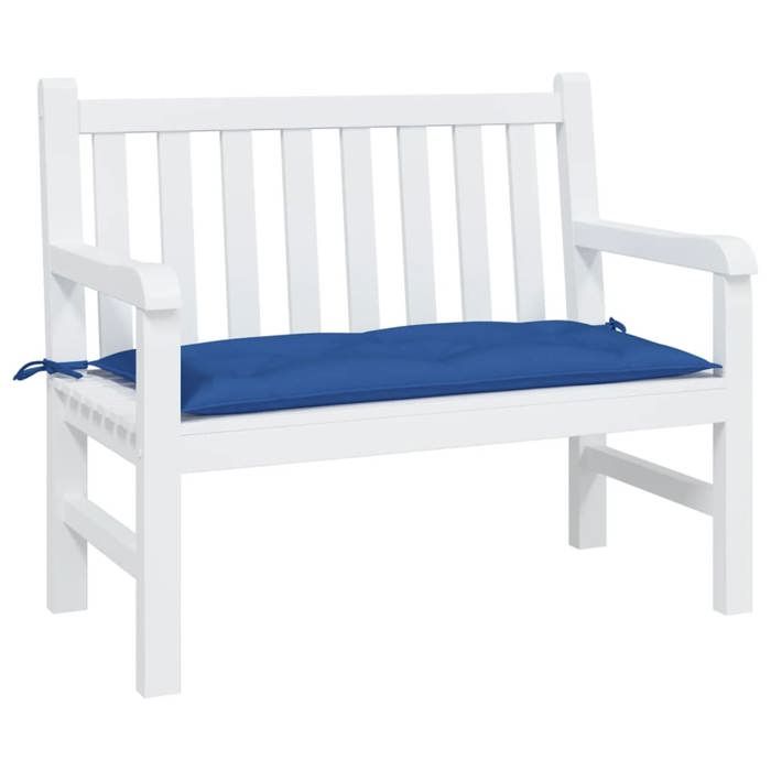 VidaXL Garden Bench Cushion, Bench Cover with String Ties, Waterproof Outdoor Cushion, Blue 100x50x7 Cm 361574