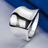 1 Piece Of 925 Sterling Silver 6-10# Polished Wide Ring Fashionable Engagement Accessory Jewelry Gift For Women