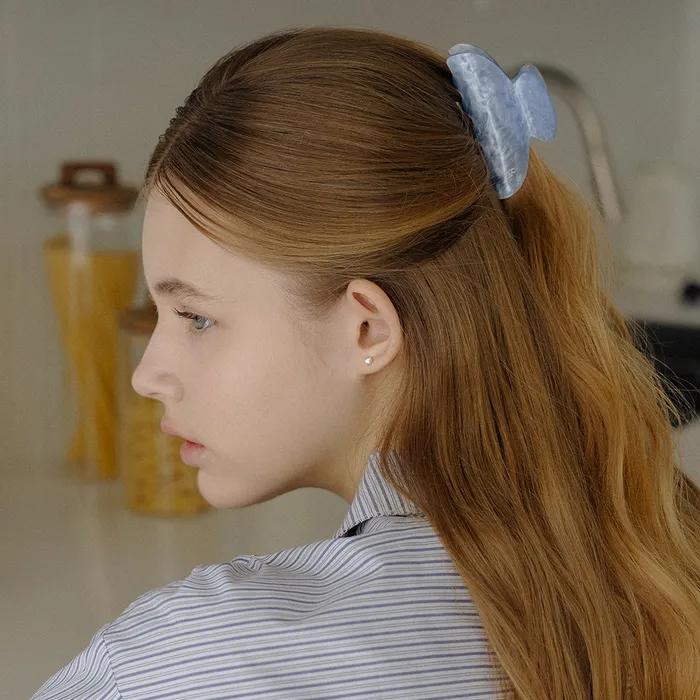 HLD007 Marbling Round Hair Clip
