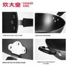 COOKER KING Cast Iron Flat Bottom Wok