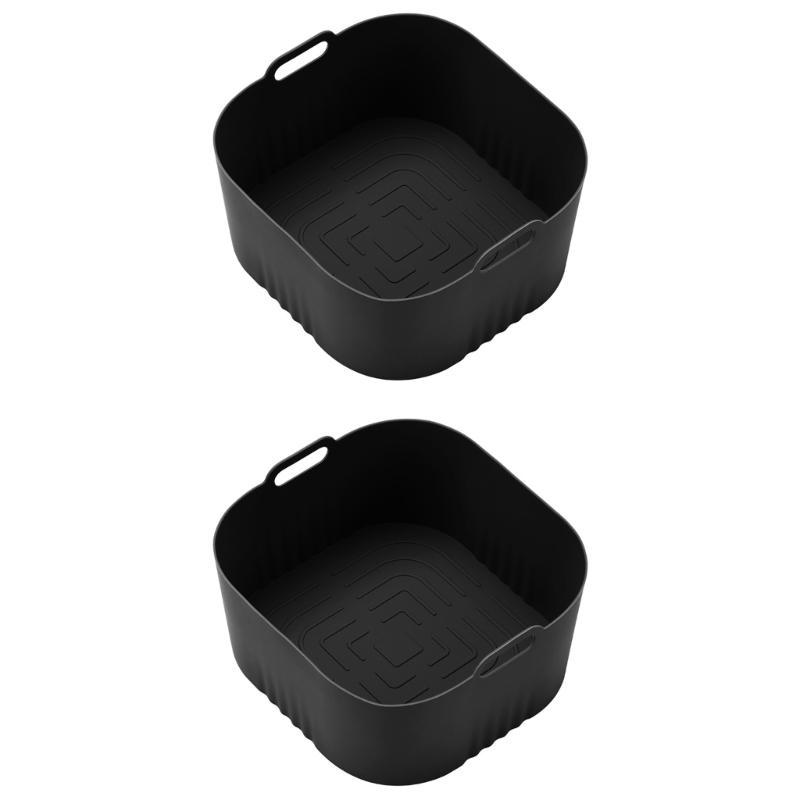 2 kusy silikonových podložek do horkovzdušné fritézy, silikonové vložky, nepřilnavé kuchyňské příslušenství, koš do horkovzdušné fritézy, vhodné pro horkovzdušné smažení