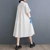 Summer Loose Plus Print Patchwork Casual Short Sleeved Dress