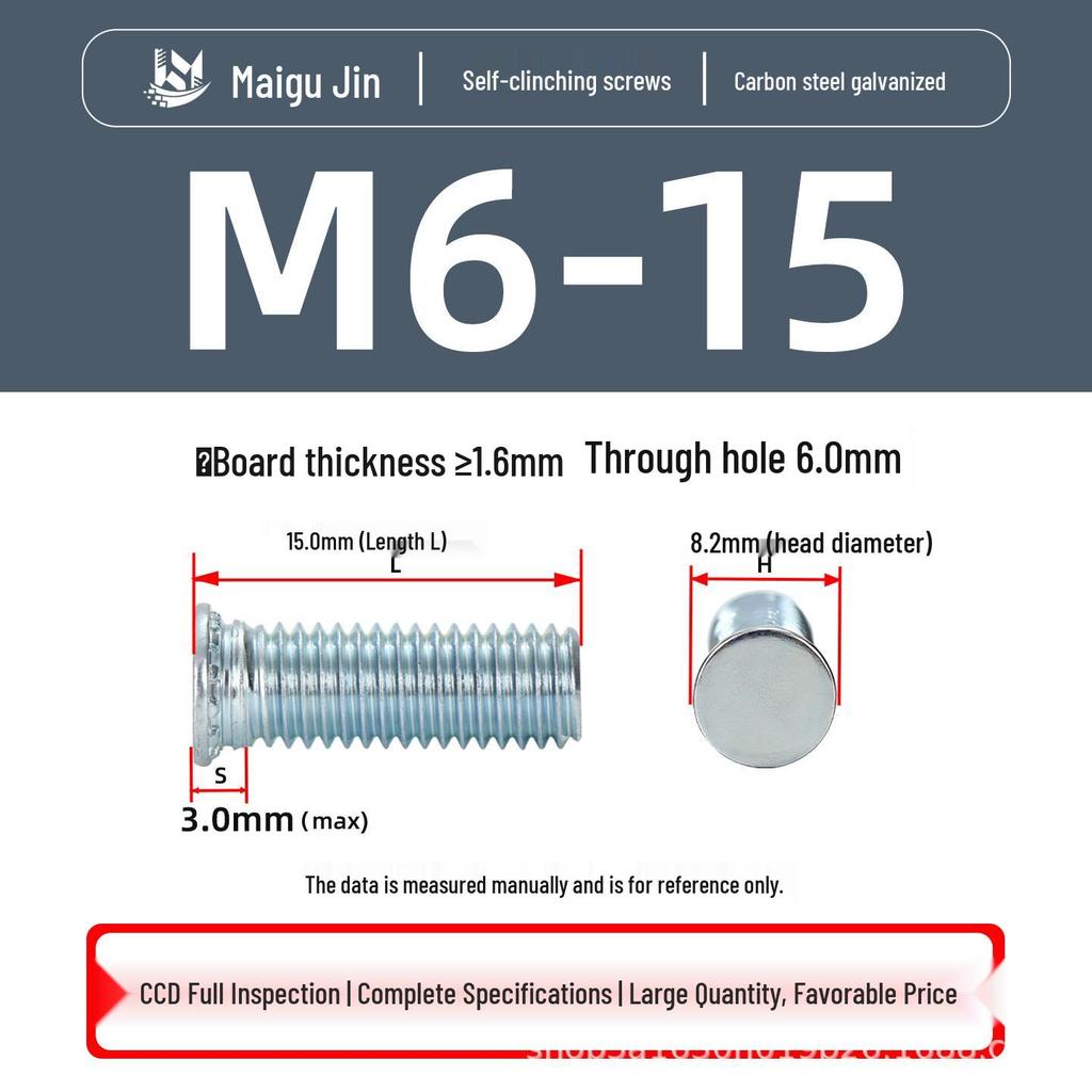 Flat Head Carbon Steel Galvanized Rivet Nuts FH-M2 to M10 - Free Shipping