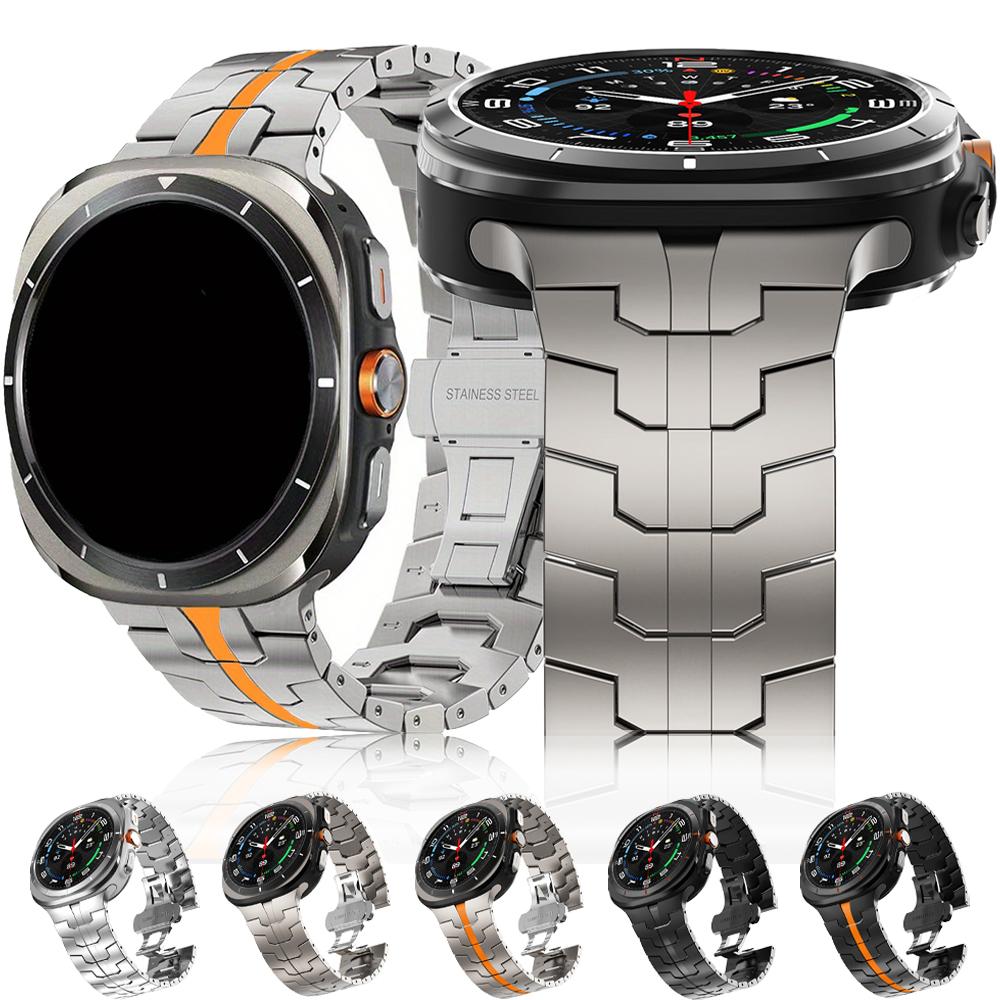 Luxury Metal Strap for Samsung Galaxy Watch Ultra 47mm Stainless Steel No Gaps Bracelet for SAMSUNG Galaxy ULTRA 7 47MM Men Band
