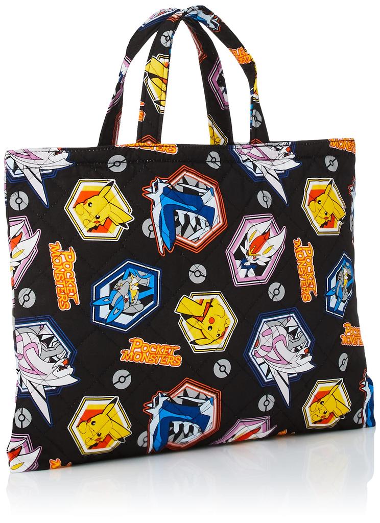 Quilted Lesson Bag for Kids Black [Pokemon] QPK4-2100