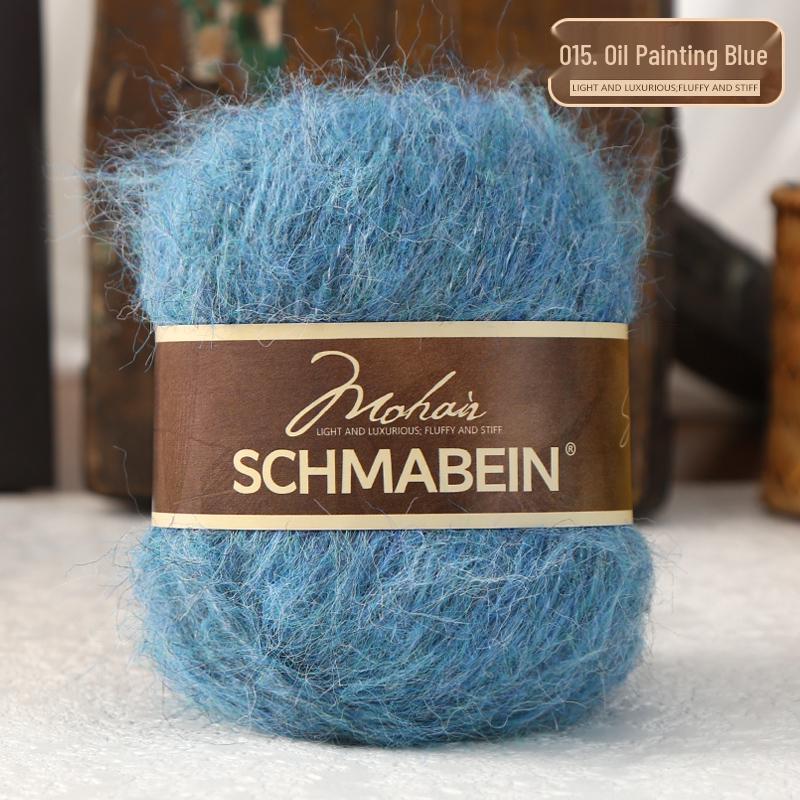 Garnset aus langhaarigem Alpaka-Mohair zum Handstricken von Puppen, Schals und Mützen