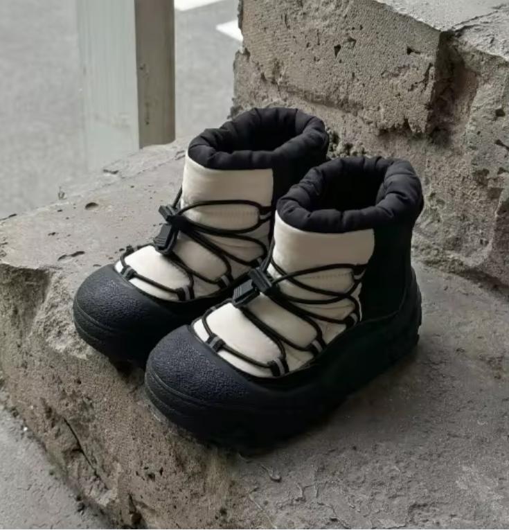 

2026 New Winter Children Snow Boots For Boys Waterproof Warm Fur Rubber Sole Non-slip Fashion Girls Boots EU 26-37 37(insole 23cm)